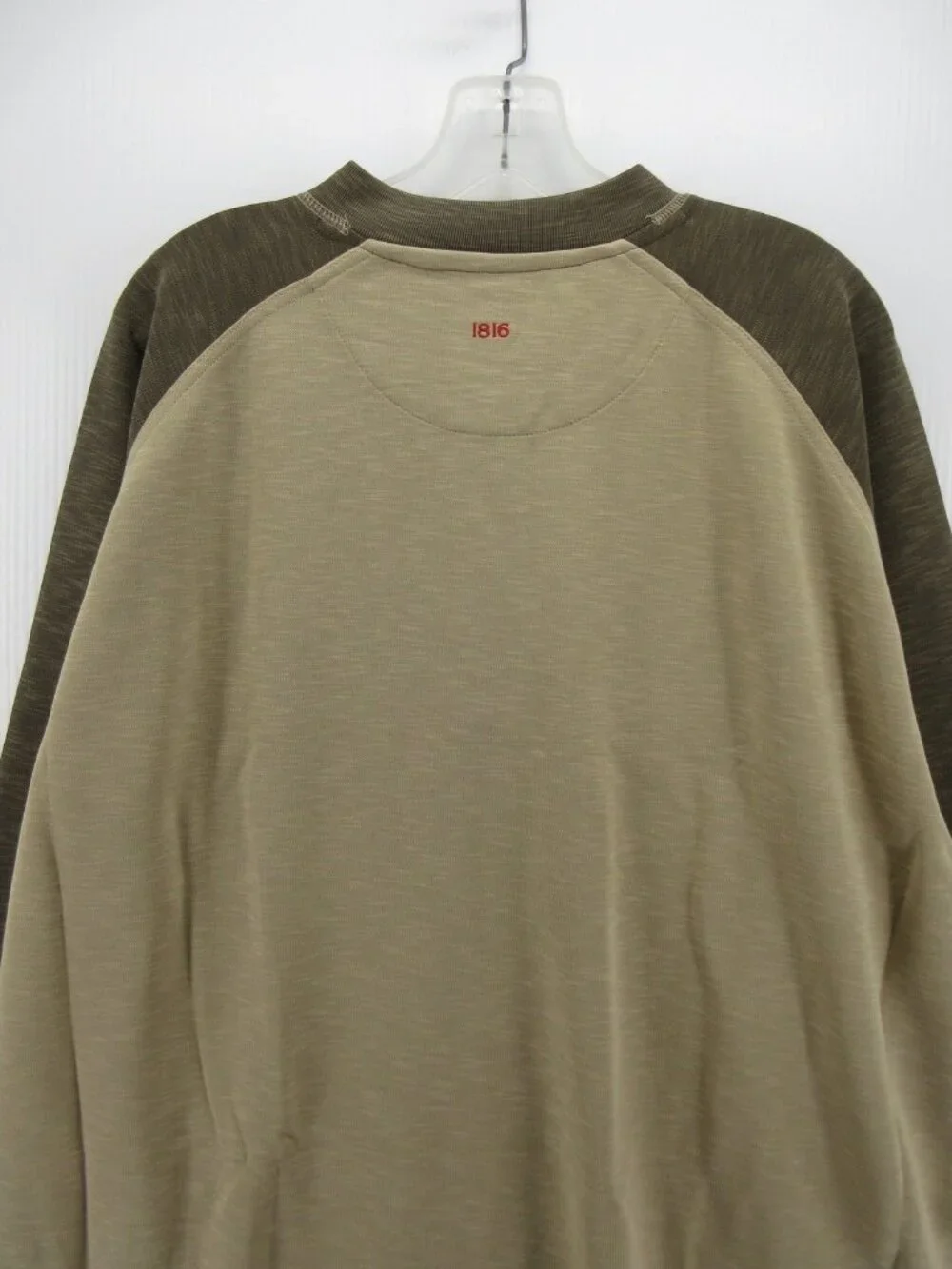 Remington Shirt XXL Green Henley Pullover Colorblock Raglan Knit NEW